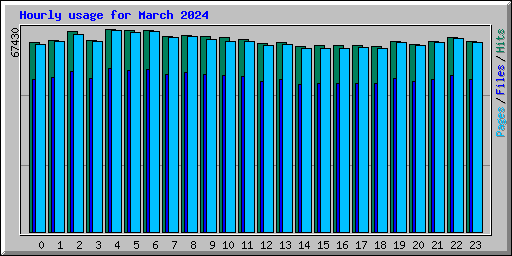 Hourly usage for March 2024