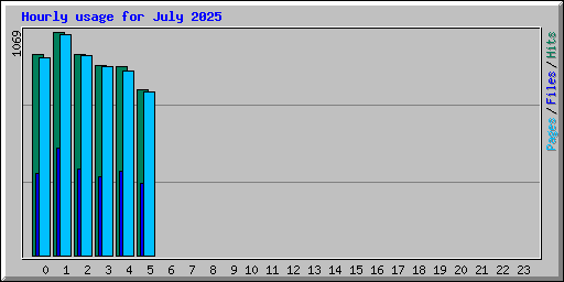 Hourly usage for July 2025