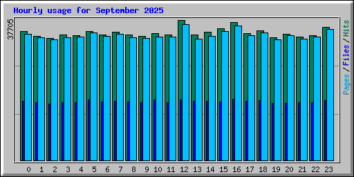 Hourly usage for September 2025