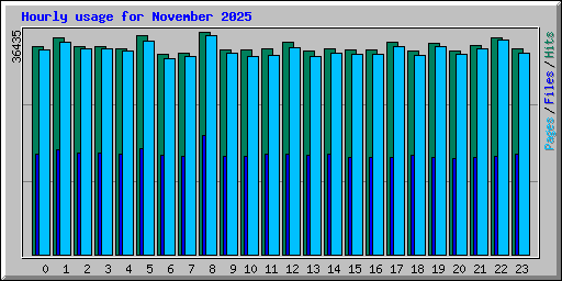 Hourly usage for November 2025