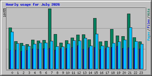 Hourly usage for July 2026